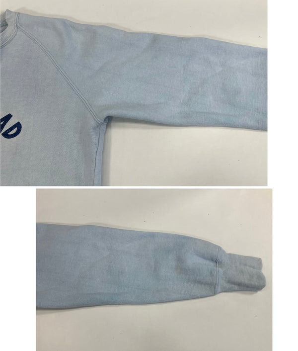 ヴィンテージ vintage 70s～ 70年代～ ラグラン カレッジ ラバープリント 3段 - スウェット ブルー 101MT-4166