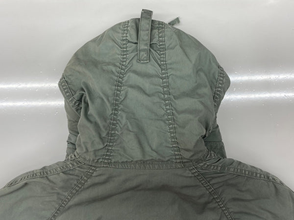 ミリタリー Military N-3B FLIGHT JACKET フライト ジャケット ジップアップ ファー フード 軍物 ARMY アウター 灰 ジャケット 無地 グレー Sサイズ 104MT-1869