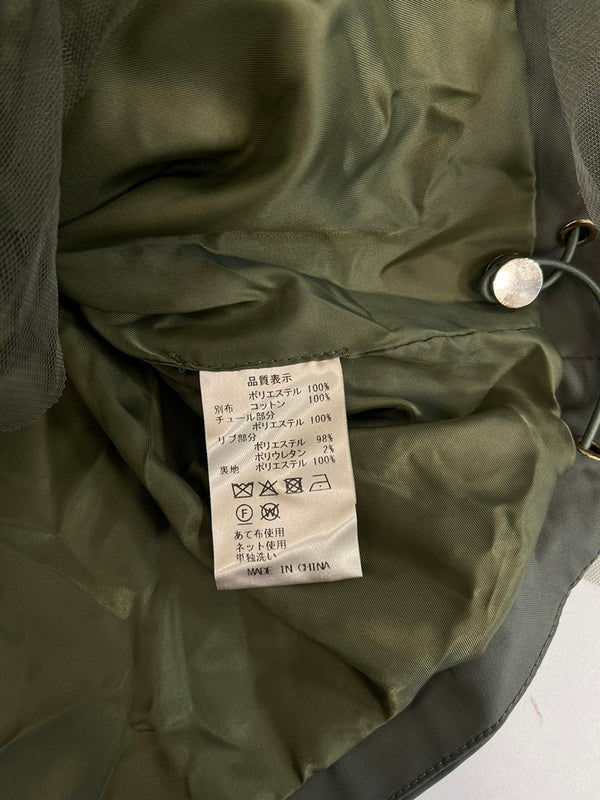 ミカーレミカーレ MICALLE MICALLE チュールドッキング MA-1 ブルゾン デニム 切替 ジャケット カーキ 101LT-178