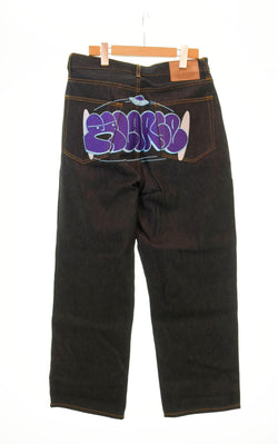 エクストララージ XLARGE GRAFFITI DENIM PANTS デニムパンツ 黒 101224031005 デニム ブラック 32 103MB-185