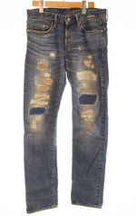 ヒステリックグラマー HYSTERIC GLAMOUR 加工デニム スリムストレート デニムパンツ 0242AP03 デニム ブルー 30 103MB-609