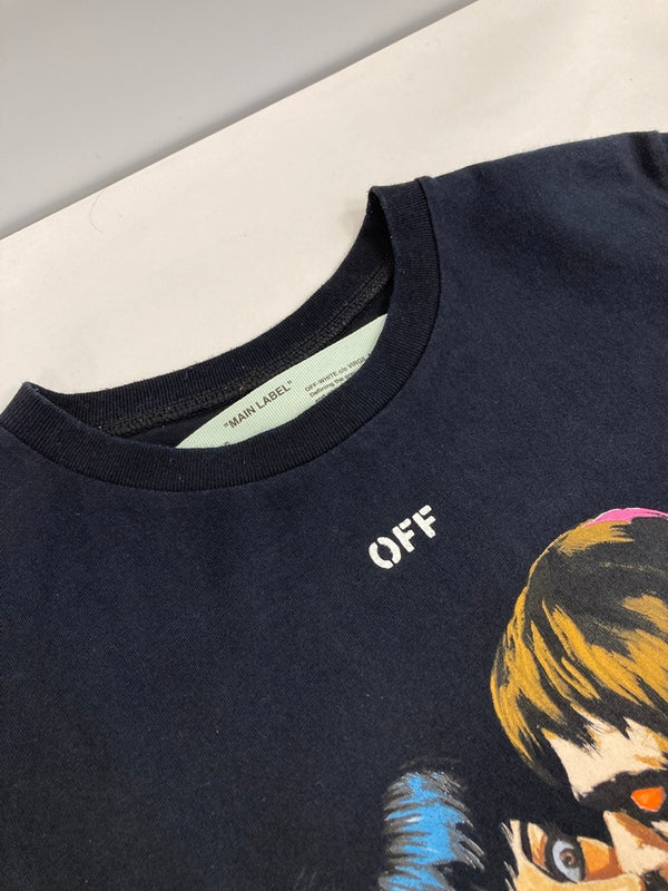 オフホワイト Off-White Kiss Graphic T-Shirt キス グラフィック 半袖カットソー クロスアローロゴ　黒 BLK Tシャツ ブラック Sサイズ 101MT-3683