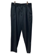 ヨウジヤマモト Yohji Yamamoto POUR HOMME TWO TUCK PANTS 2 タック パンツ シワギャバ ボトムス ジップフライ 黒 無地 HX-P17-100 スラックス ブラック サイズ 2 104MB-248