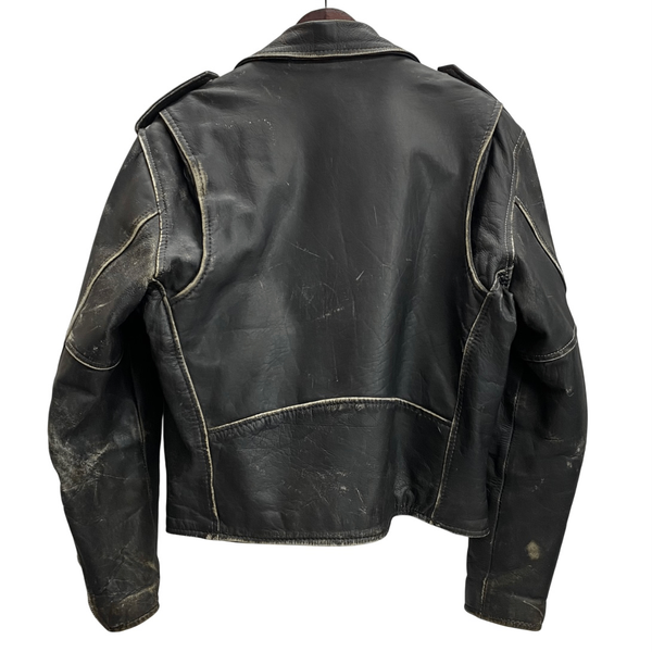 【曜日割引対象外】 アメカジ系 Leather Item ダブルライダースジャケット ジャケット ブラック -サイズ 201MT-4497 VB