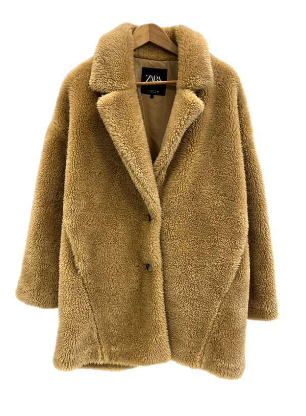 ザラ ZARA テディコート ボアコート  ジャケット ブラウン USA:L 101LT-222