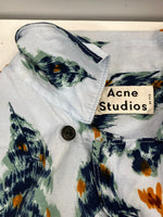 アクネストゥディオズ Acne Studios 19SS Simon Pine Vacation Shirt 開襟シャツ アロハシャツ レーヨン FN-MN-SHIR000034 46 半袖シャツ ブルー 101MT-5396