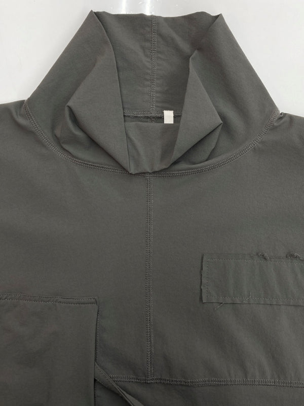 ヒューミス HUMIS 20AW MILITARY TURTLENECK L/S TEE ミリタリー タートルネック ロンT ハイネック プルオーバー 灰 M-T01403 スウェット 無地 グレー Mサイズ 104MT-2113