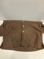 ヴィンテージ vintage 50's~60's 50年代 60年代 DONEGAL the Estate shirt オープンカラー 開襟シャツ ロングスリーブ ボックスカット 長袖シャツ ブラウン Mサイズ 101MT-3629