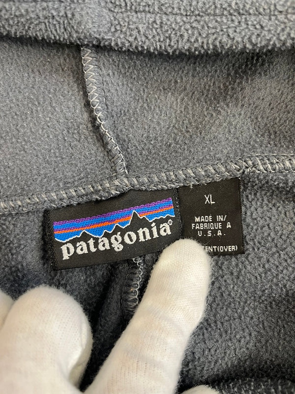 パタゴニア PATAGONIA 00s 00's 2000年代 USA製 “Rhythm” LOST ARROW PULLOVER リズム ロストアロー フリース パーカー 白 グレー XL パーカ グレー 101MT-5107