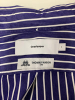 グラフペーパー Graphpaper ストライプ長袖シャツ GM191-50033B ブルー 1サイズ 201MT-3798