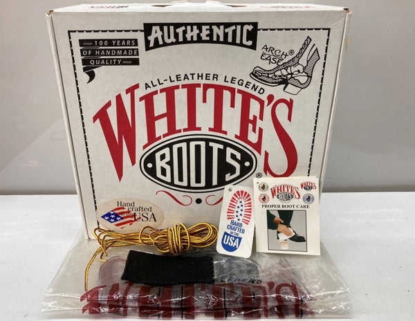 ホワイツブーツ WHITE'S BOOTS 6"SMOKE JUMPER スモーク ジャンパー 茶芯 Vibramソール レースアップ 革靴 シューズ 茶 黒 350VLTT メンズ靴 ブーツ ワーク ブラック サイズ 9E 104S-772