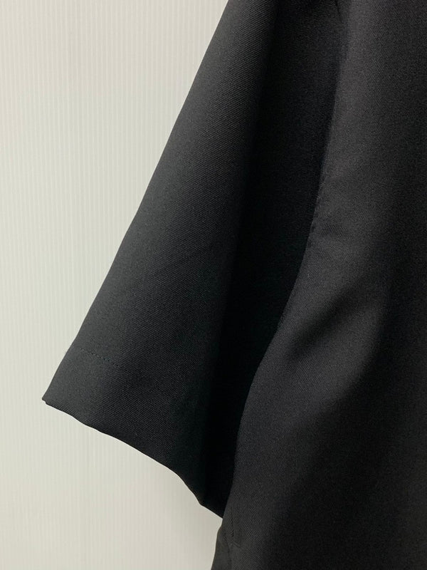 クーティー COOTIE 開襟シャツ オープンカラー 半袖シャツ ロゴ ブラック Sサイズ 201MT-2249