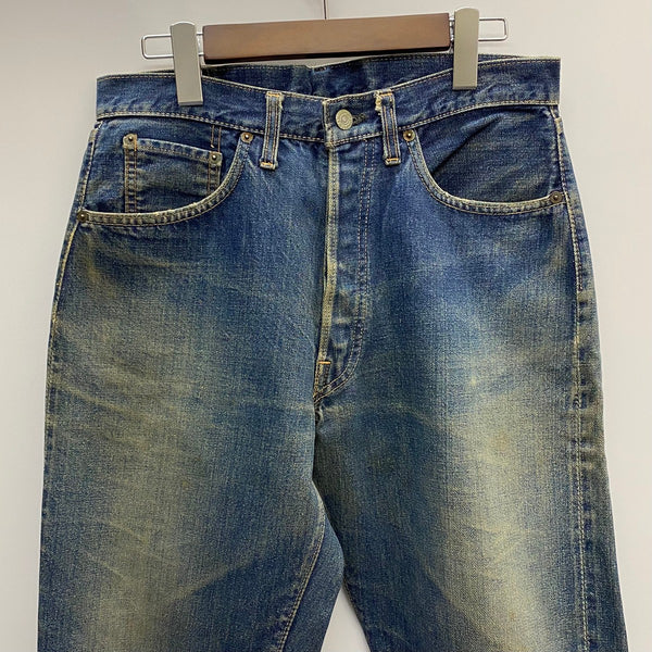 【曜日割引対象外】 ヴィンテージ vintage 60's~ リーバイス Levi's 501 BIG E TYPE S ボタン裏2 Vステッチ デニム ブルー W33 L32サイズ 201MB-844 VB