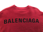 バレンシアガ BALENCIAGA Back Logo Sweat バック ロゴ プリント オーバーサイズ スウェット 赤 556147 TDV53 スウェット ロゴ レッド Sサイズ 104MT-29