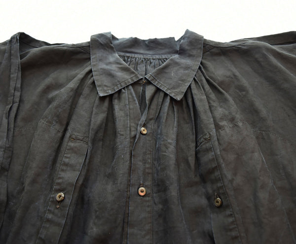 ヴィンテージ Vintage 1910's 〜1920’s 10年代 20年代 French Antiqe フレンチ アンティーク Indigo Linen Smock インディゴ リネン スモック トップスその他 ネイビー 103MT-1605