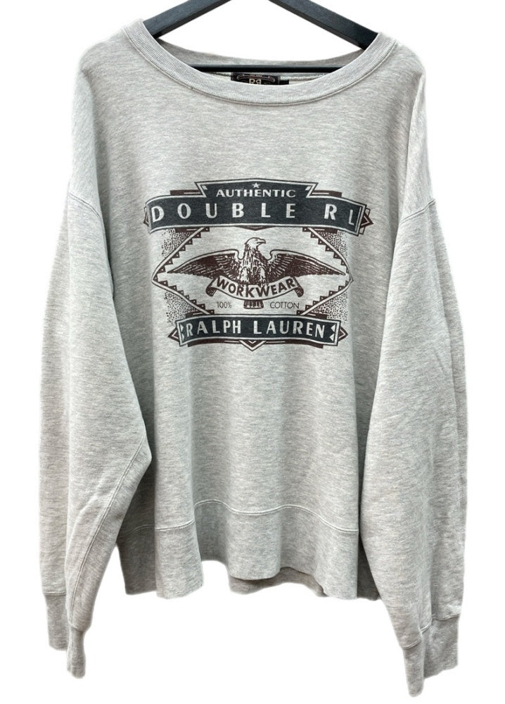 DOUBLE RL グレー トレーナー 1990年代 DOUBLE RL グレー トレーナー 1990年代