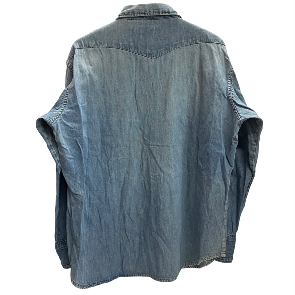 【曜日割引対象外】 ビッグマック BIG MAC 70's JCPenney デニムウエスタンシャツ 長袖シャツ ブルー 201MT-4641 VB