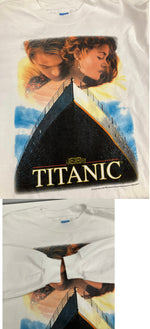 ヴィンテージ vintage 90's 90年代 FREEZE TITANIC タイタニック ©1998 映画 ムービー アメリカ製 MADE IN USA スウェット ホワイト Lサイズ 101MT-4113