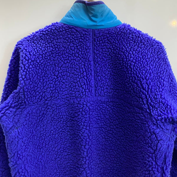 【曜日割引対象外】 パタゴニア PATAGONIA 80's レトロパイル カーディガン USA製 ジャケット ブルー Mサイズ 201MT-3742 VB