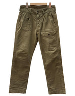 ダブルアールエル RRL WORK PANTS ワーク パンツ カーゴ ボタンフライ ズボン Ralph Lauren 緑 無地 ボトムスその他 カーキ サイズ 32/32 104MB-378