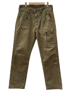 ダブルアールエル RRL WORK PANTS ワーク パンツ カーゴ ボタンフライ ズボン Ralph Lauren 緑 無地 ボトムスその他 カーキ サイズ 32/32 104MB-378