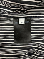 バレンシアガ BALENCIAGA L/S BACK LOGO STRIPESHIRT バック ロゴ ストライプシャツ ボタンダウン 長袖シャツ 白 黒 556878 38 長袖シャツ ロゴ ホワイト 104MT-902