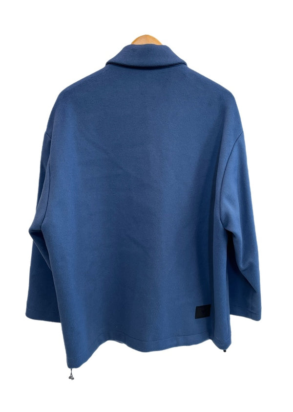 エンポリオ・アルマーニ EMPORIO ARMANI ブラッシュドウール混フェルト ジャケット 青 H31R02 C1452 EU46 コート ブルー 101MT-5012