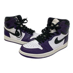 ナイキ NIKE エアジョーダン1 レトロ ハイ OG コートパープル ホワイトブラック  2020 Air Jordan 1 Retro High OG Court Purple White/Black 555088-500  メンズ靴 スニーカー パープル 27cmサイズ 201-shoes1281