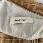 クヌースマーフ Knuth Marf bell bottom denim pants フレアパンツ スタッツ デニム ブラウン SSサイズ 201LB-111