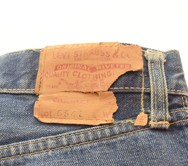 リーバイス LEVI'S 554zxx 紙パッチ VINTAGE ヴィンテージ デニム 60年代 60's 60s  トップボタン刻印E 隠しリベット センターセット セミオートマチックTALON タロン ジップ デニム ブルー 103MB-327