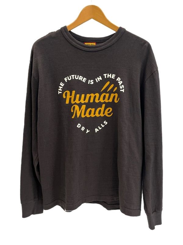 ヒューマンメイド HUMAN MADE GRAPHIC L/S T-SHIRT ハートロゴ プリント 長袖カットソー 黒  HM29CS019 XL ロンT ブラック LLサイズ 101MT-4730