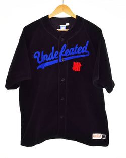 アンディフィーテッド UNDEFEATED 22SS CORD S/S BASEBALL JERSEY コーデュロイ ベースボール シャツ  220077012033 ブラック Lサイズ 103MT-2693