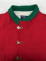 ラルフローレン RalphLauren 90s DECK HOOK JACKET デッキ フック ジャケット ミリタリー アウター 白 赤 緑 ジャケット 無地 レッド Mサイズ 104MT-2066