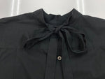 コムデギャルソン COMME des GARCONS コムコム 21SS 2020年製 バックオープン リボン ブラウス SHIRT BLOUSE RIBBON コットン 日本製 BLACK 黒 RG-B006 長袖シャツ 無地 ブラック XSサイズ 104LT-247