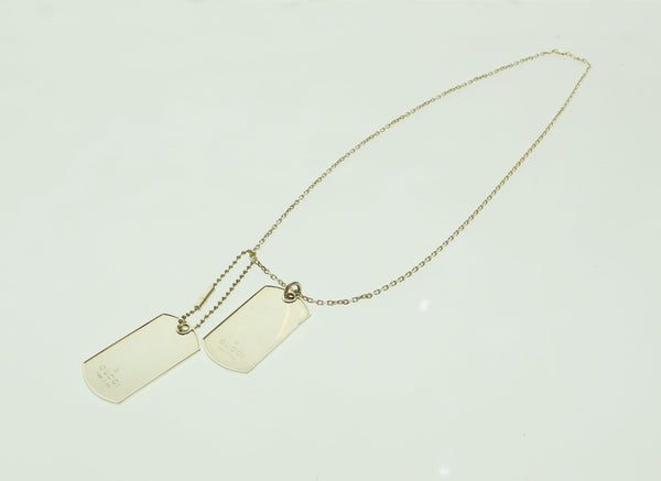 グッチ GUCCI SV925 ドッグタグ ネックレス シルバー925 メンズジュエリー・アクセサリー ネックレス・ペンダント シルバー 103G-149