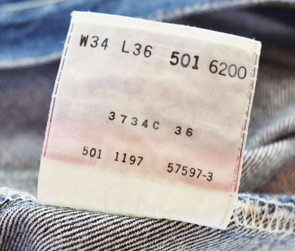 リーバイス Levi's 90s 501xx USA製 デニムパンツ34 36  501-6200  デニム ブルー 103MB-681
