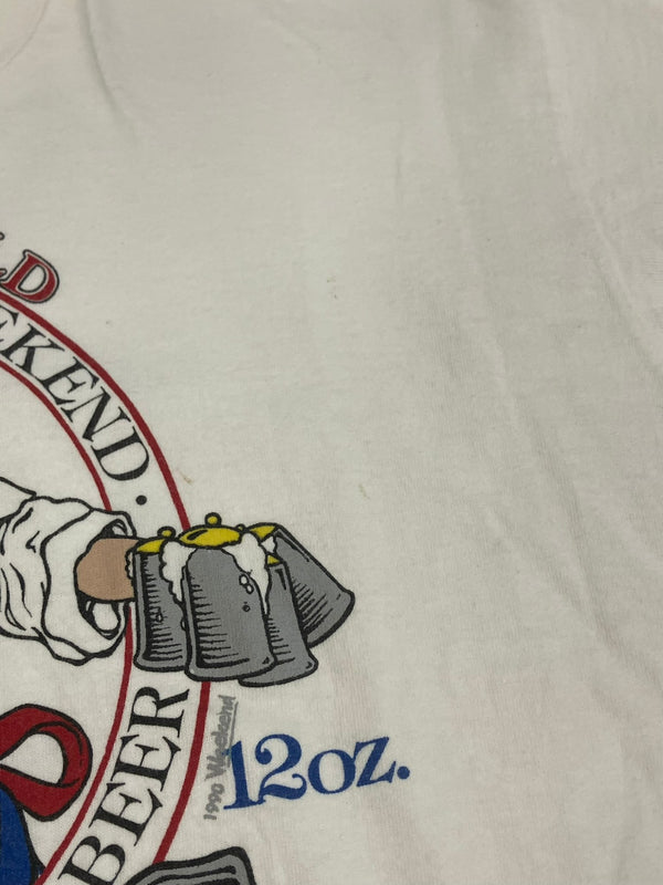 ヴィンテージ vintage 90's 90年代 FRUIT OF THE LOOM HOOTERS フーターズ ピンナップガール アートT 企業モノ シングルステッチ MADE IN USA アメリカ製 XL Tシャツ ホワイト LLサイズ 101MT-4916