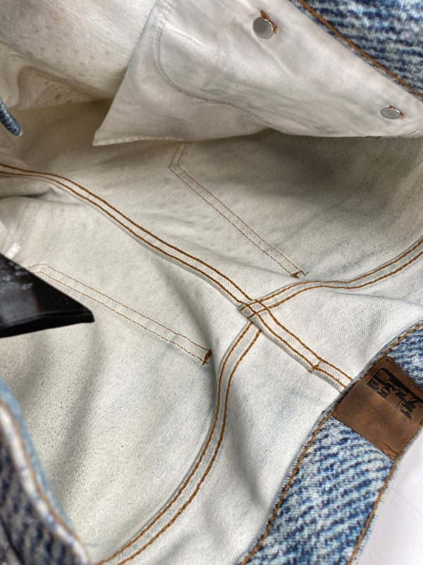 バースオブロイヤルチャイルド BIRTH OF ROYAL CHILD Washed Full Diamond Denim デニム パンツ スタッズ ビジュー スワロフスキー ジップフライ Gパン ジーンズ 青 総柄 デニム ブルー Mサイズ 104MB-259