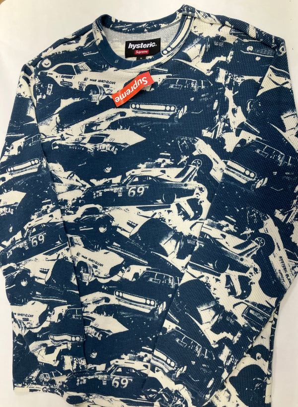 シュプリーム SUPREME 2024AW Hysteric Glamour Cars Thermal ヒステリックグラマーカーズサーマルロングスリーブ ティール ロンT ブルー Mサイズ 101MT-3805