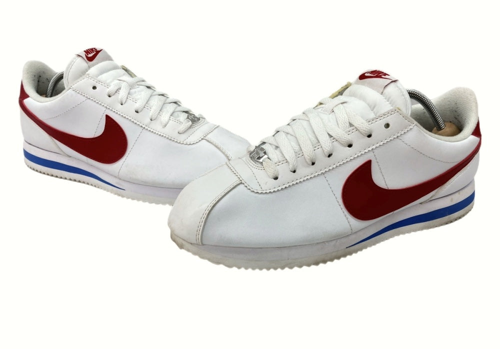 ナイキ NIKE 21年製 CORTEZ BASIC LEATHER コルテッツ ベーシック レザー FORREST GUMP トリコカラー シューズ  白 赤 819719-103 メンズ靴 スニーカー ホワイト 27.5cm 104-shoes614