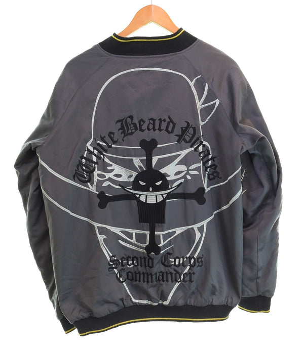 ニュートラルインフィニティ NEUTRAL INFINITY  × ONE PIECE ワンピース ACE エース 白ひげ 海賊団 火拳のエース スカジャン リバーシブル ジャケット ブラック 103MT-3493