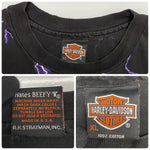 【曜日割引対象外】 ハーレーダビッドソン Harley Davidson 90's Thunder & Lightning USA製 Hanes Tシャツ ブラック XLサイズ 201MT-4201 VB