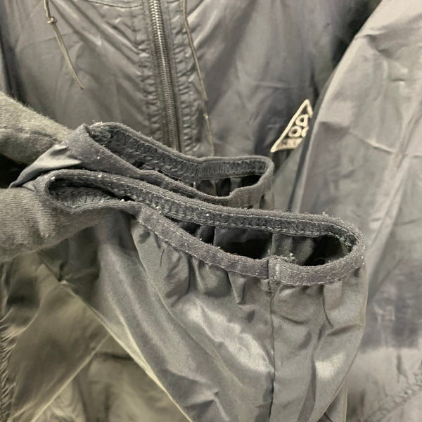 ナイキ NIKE ACG 90's ロゴ 刺繍 ナイロン アノラックパーカー ジャケット ブラック Lサイズ 201MT-4786