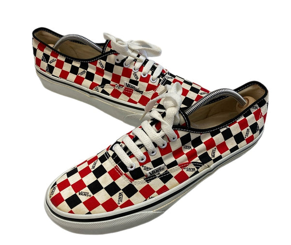 ヴァンズ VANS ヴィンテージ Vintage 移行期 オーセンティック AUTHENTIC  赤 黒 白 メンズ靴 スニーカー ホワイト USA10 101-shoes1801