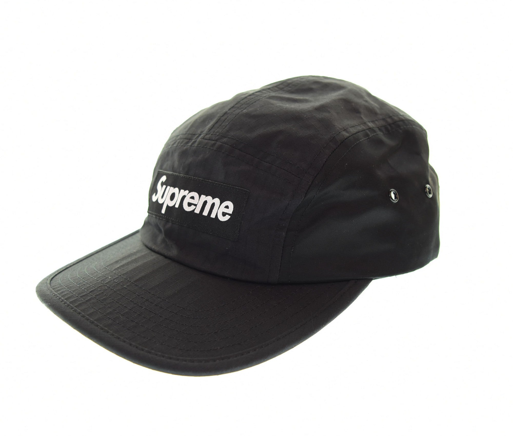 Supreme Waxed Ripstop Camp Cap ブラック 24aw