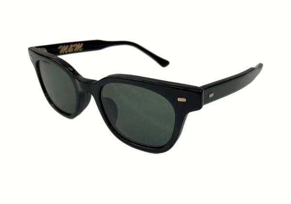 エムアンドエム M&M × MASSES マシス SUNGLASSES サングラス SHADES NAME SHANK 眼鏡  黒 眼鏡・サングラス サングラス ロゴ ブラック 104G-1