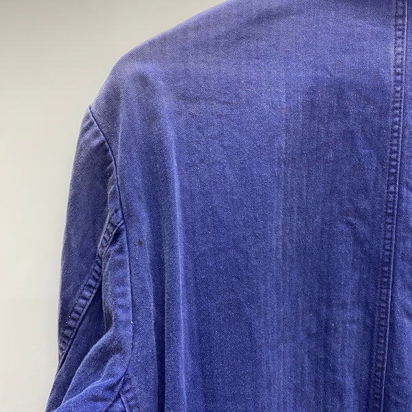 【曜日割引対象外】 ヴィンテージ vintage 40's 50's FRENCH MILITARY フランス軍 ヘリンボーン カバーオール ジャケット ネイビー 48サイズ 201MT-4479 VB