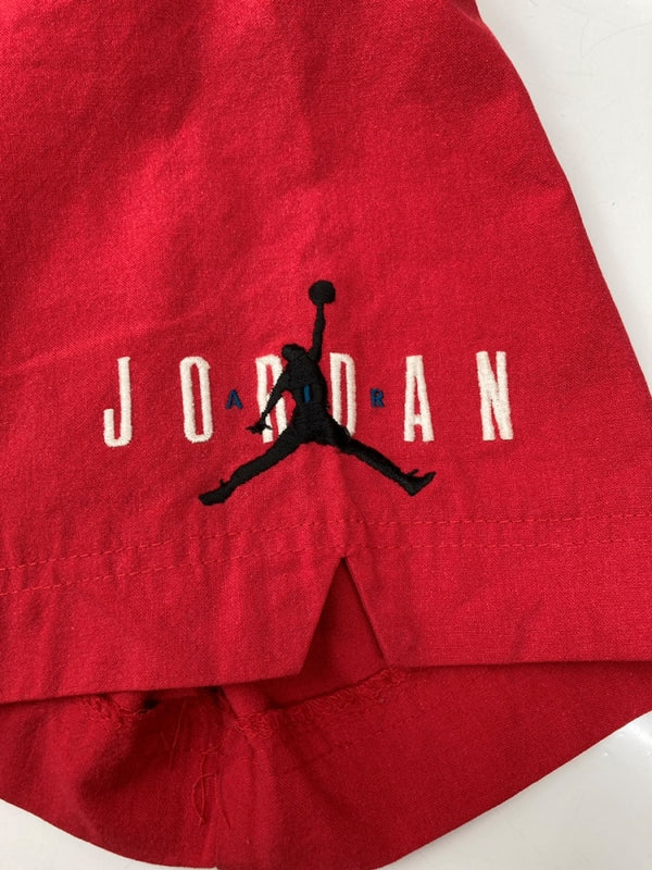 ナイキ NIKE JORDAN 90s BASEBALL SHIRT ベースボール シャツ ジャンプマン ボタン ヴィンテージ 半袖 刺繍 赤 半袖シャツ ロゴ レッド 104MT-1962