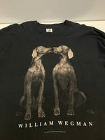 ヴィンテージ vintage 90's 90s fruits of the loom William Wegman ウィリアムウェグマン ©1993 fotofolio art アートT XXL ロンT ブラック 3Lサイズ 101MT-3421