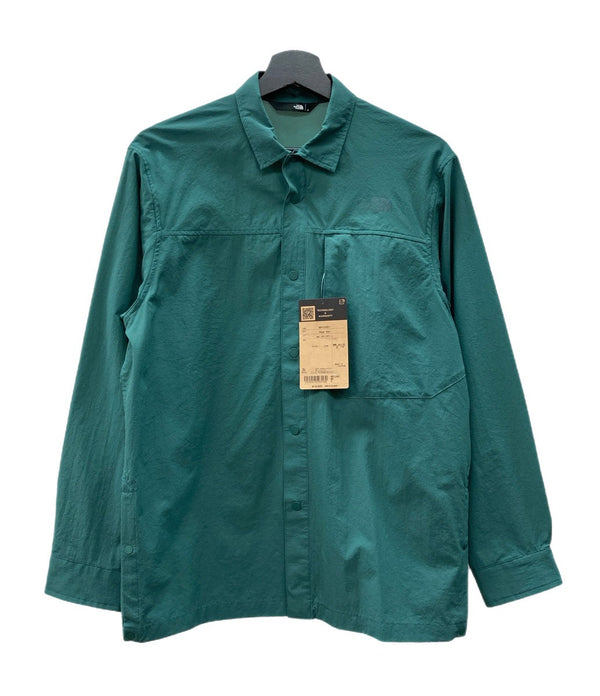 ザノースフェイス THE NORTH FACE Hikers' SHIRT ハイカーズシャツ アウトドア スナップボタン NR12401 長袖シャツ ロゴ グリーン Sサイズ 104MT-2177